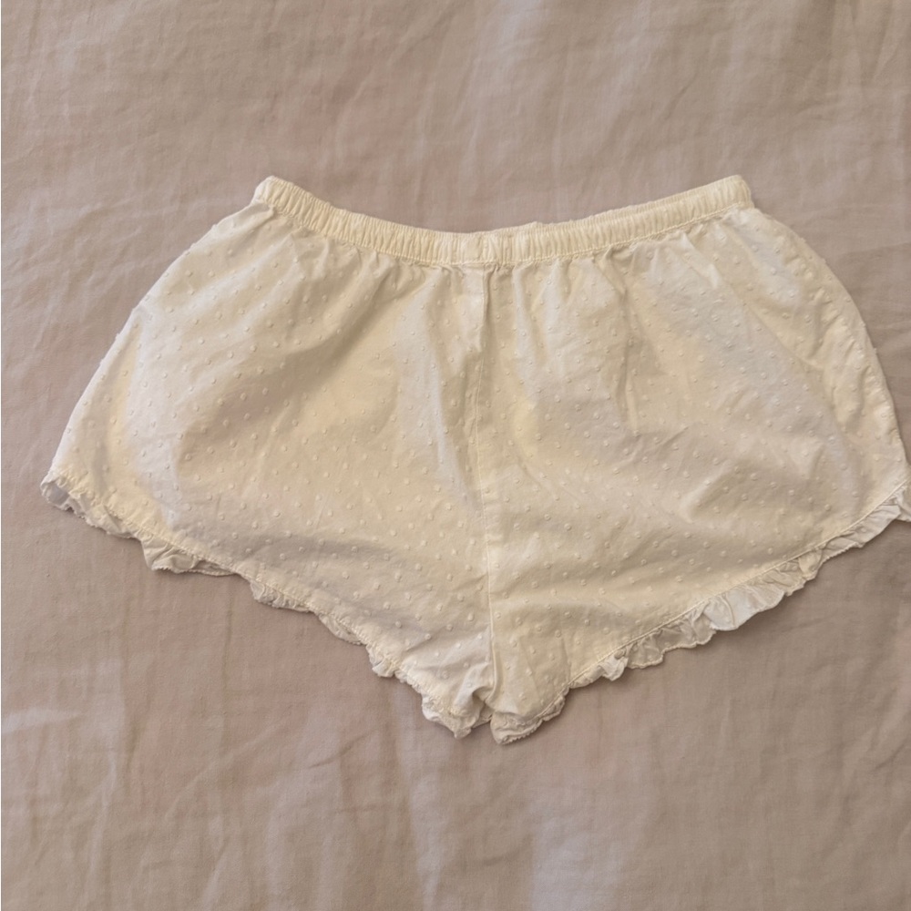 GAP Love (s) White Swiss Dot Ruffle Sleep Shorts - Picture 5 of 5